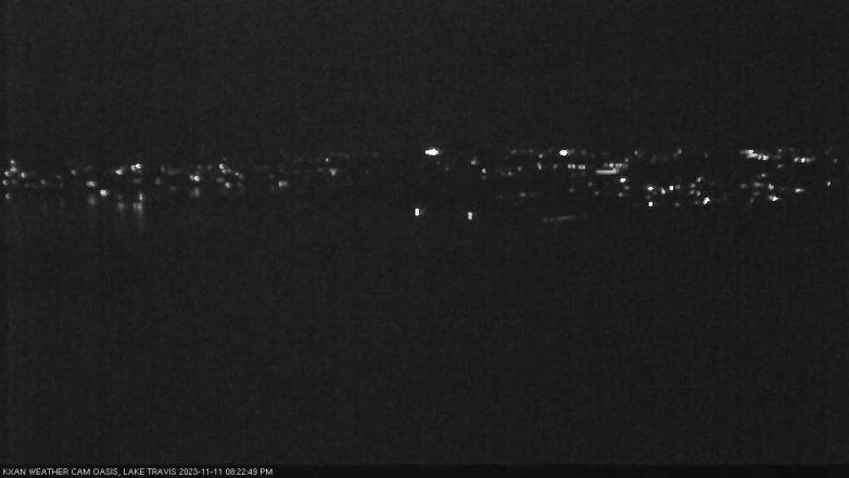 Lake Travis webcam, November 11, 2023 8:25 PM CT