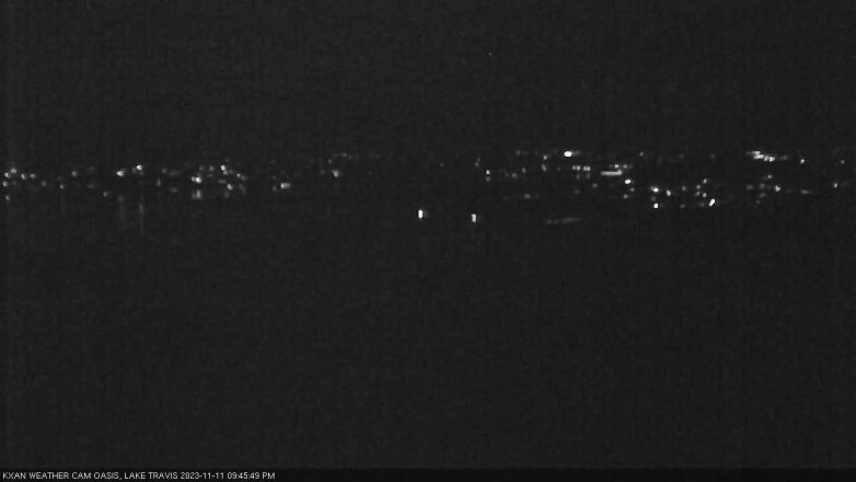 Lake Travis webcam, November 11, 2023 9:45 PM CT