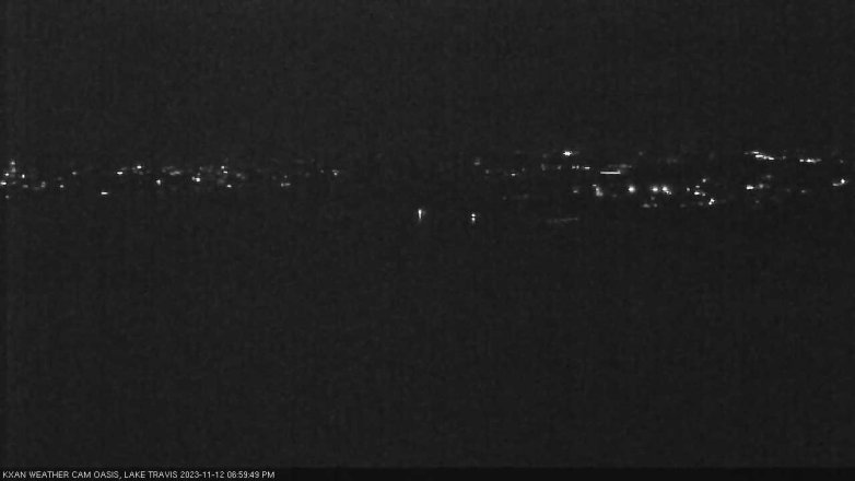 Lake Travis webcam, November 12, 2023 7:00 PM CT