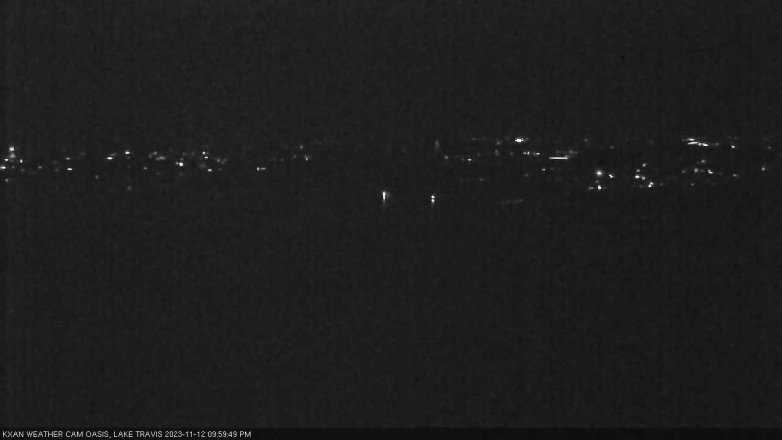 Lake Travis webcam, November 12, 2023 10:00 PM CT