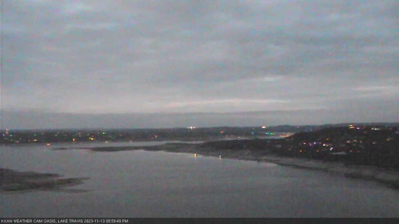 Lake Travis webcam, November 13, 2023 6:00 PM CT