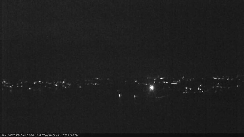 Lake Travis webcam, November 13, 2023 9:25 PM CT