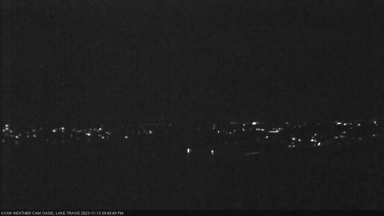 Lake Travis webcam, November 13, 2023 9:45 PM CT