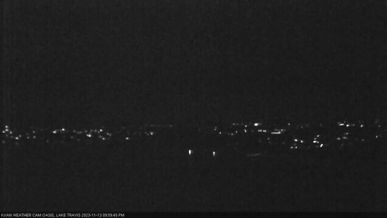 Lake Travis webcam, November 13, 2023 10:00 PM CT