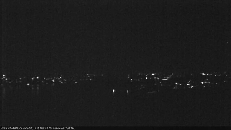Lake Travis webcam, November 14, 2023 9:25 PM CT