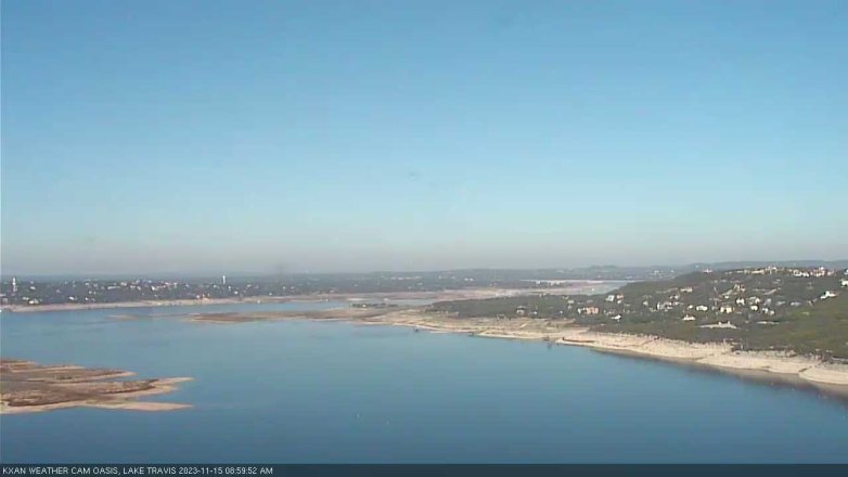 Lake Travis webcam, November 15, 2023 9:00 AM CT