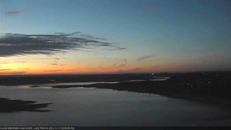 Lake Travis webcam, November 17, 2023 6:00 PM CT