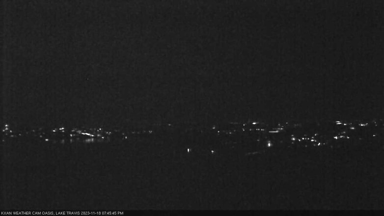 Lake Travis webcam, November 18, 2023 7:45 PM CT