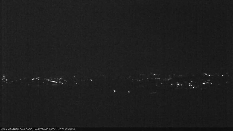 Lake Travis webcam, November 18, 2023 9:45 PM CT