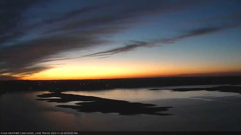 Lake Travis webcam, November 20, 2023 6:00 PM CT