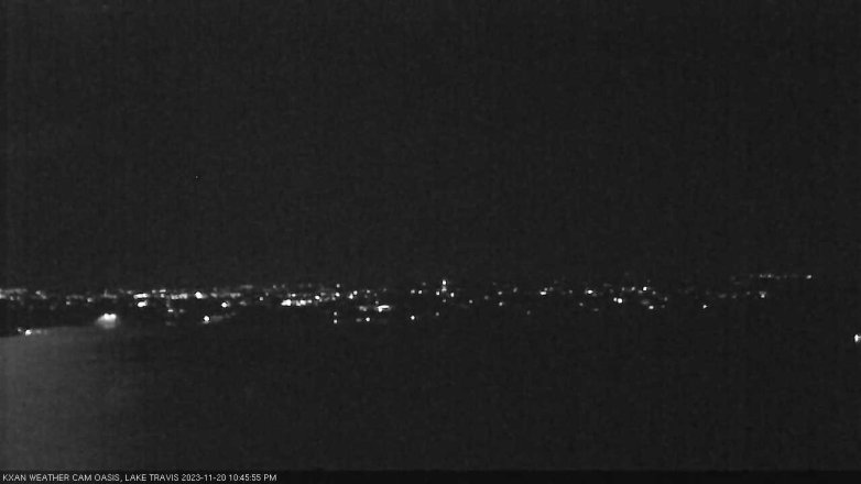 Lake Travis webcam, November 20, 2023 10:45 PM CT