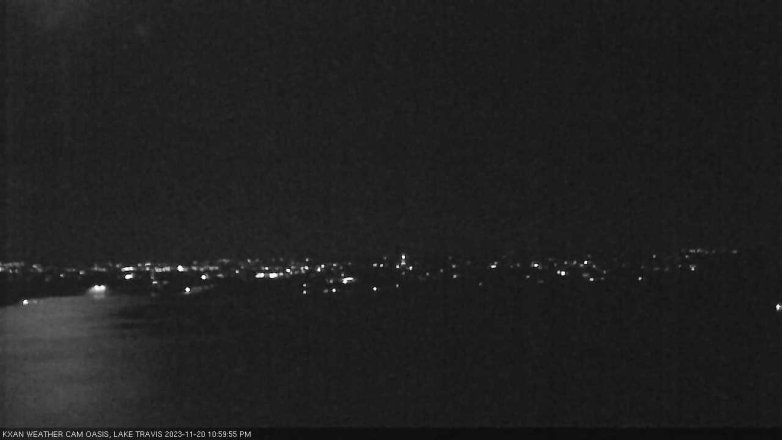 Lake Travis webcam, November 20, 2023 11:00 PM CT