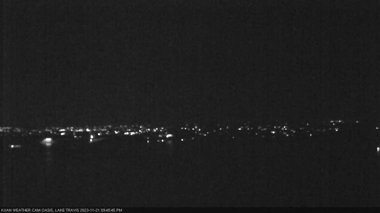 Lake Travis webcam, November 21, 2023 9:45 PM CT