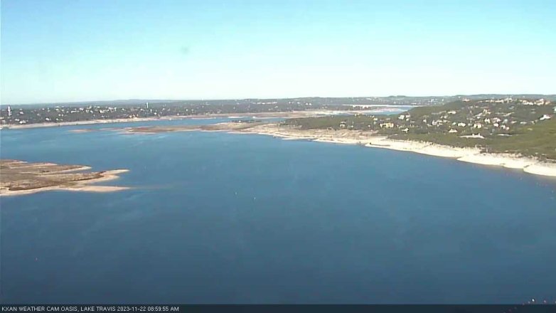 Lake Travis webcam, November 22, 2023 9:00 AM CT