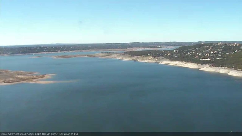 Lake Travis webcam, November 22, 2023 1:45 PM CT