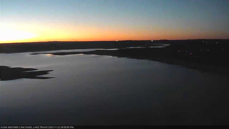 Lake Travis webcam, November 22, 2023 6:00 PM CT