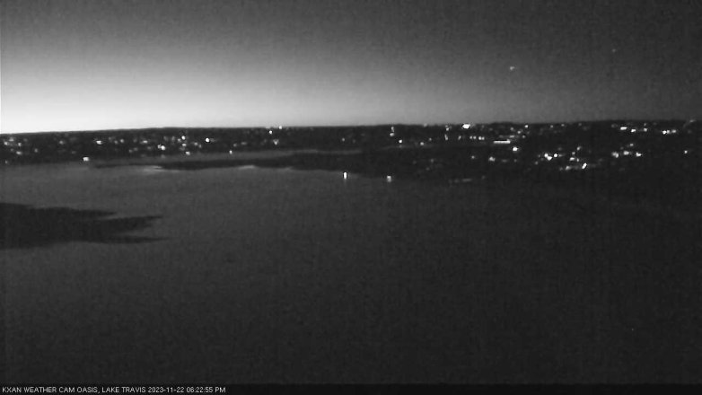 Lake Travis webcam, November 22, 2023 6:25 PM CT