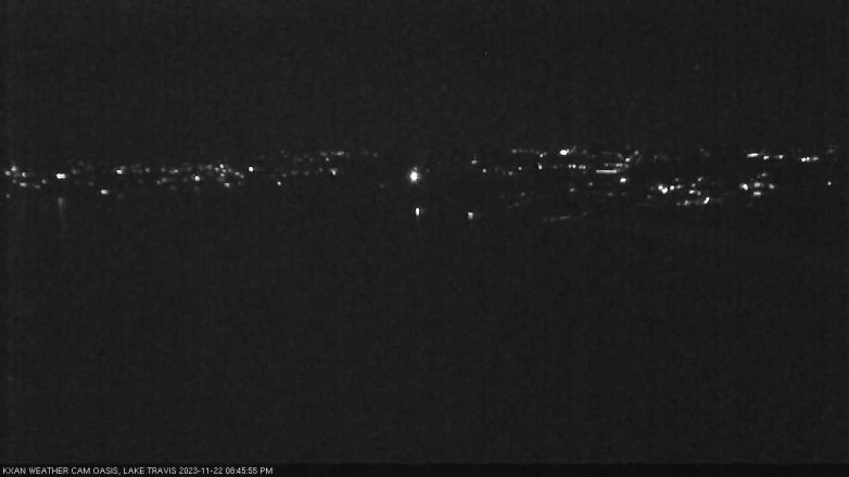 Lake Travis webcam, November 22, 2023 8:45 PM CT