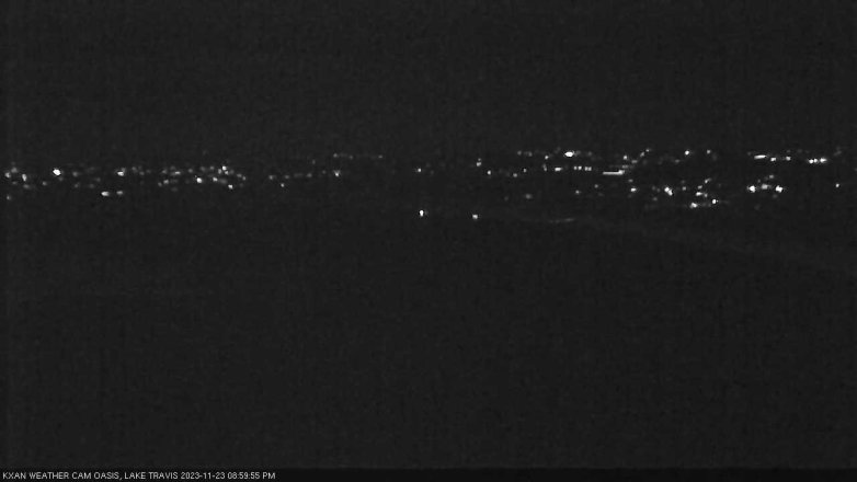 Lake Travis webcam, November 23, 2023 9:00 PM CT