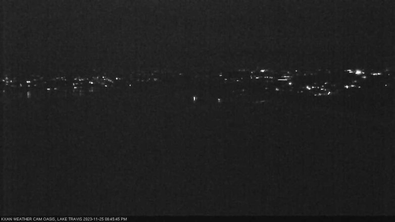 Lake Travis webcam, November 25, 2023 6:45 PM CT