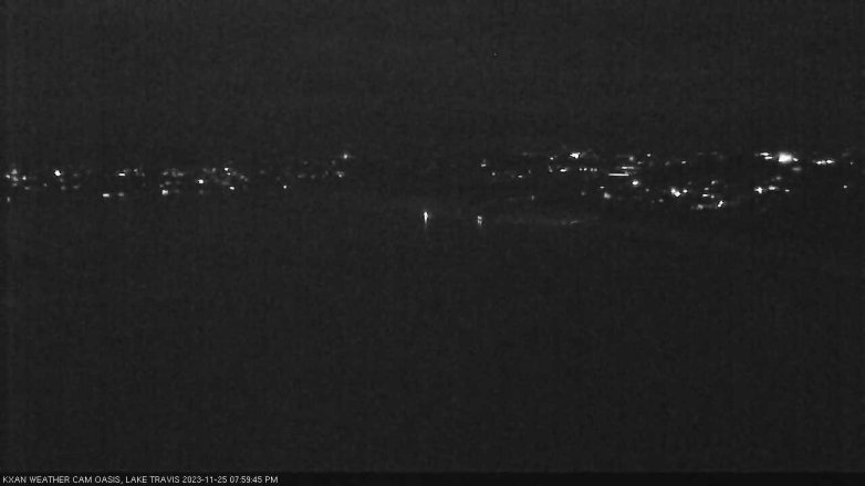 Lake Travis webcam, November 25, 2023 8:00 PM CT