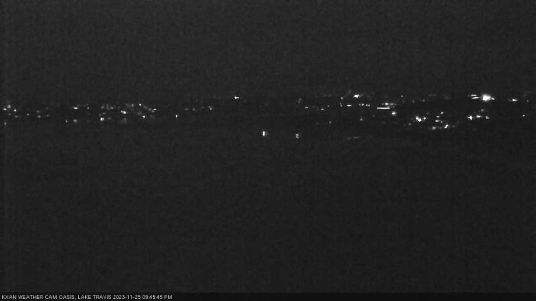 Lake Travis webcam, November 25, 2023 9:45 PM CT