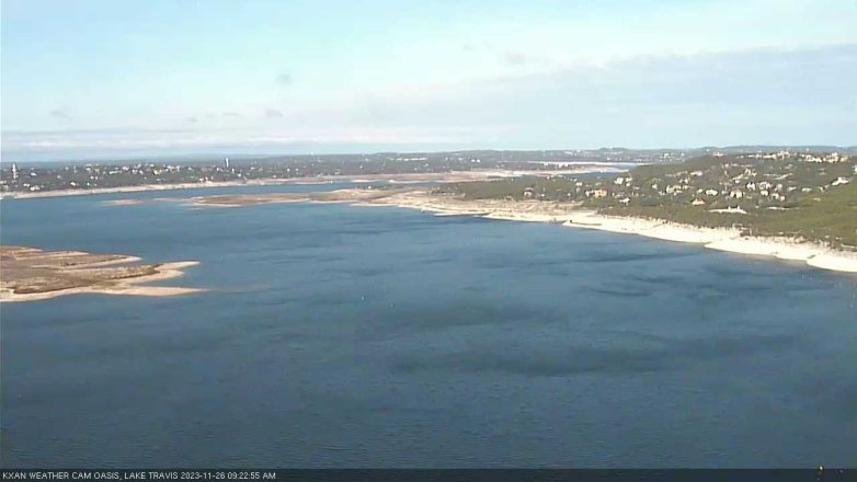 Lake Travis webcam, November 26, 2023 9:25 AM CT