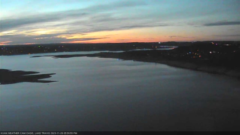 Lake Travis webcam, November 26, 2023 6:00 PM CT