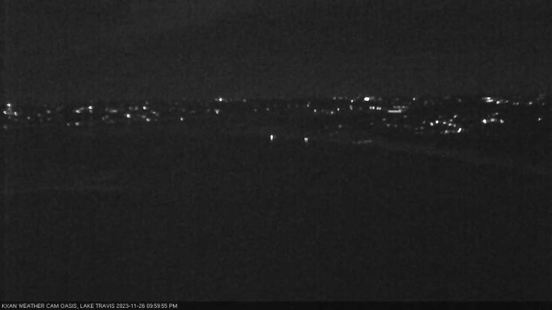 Lake Travis webcam, November 26, 2023 10:00 PM CT