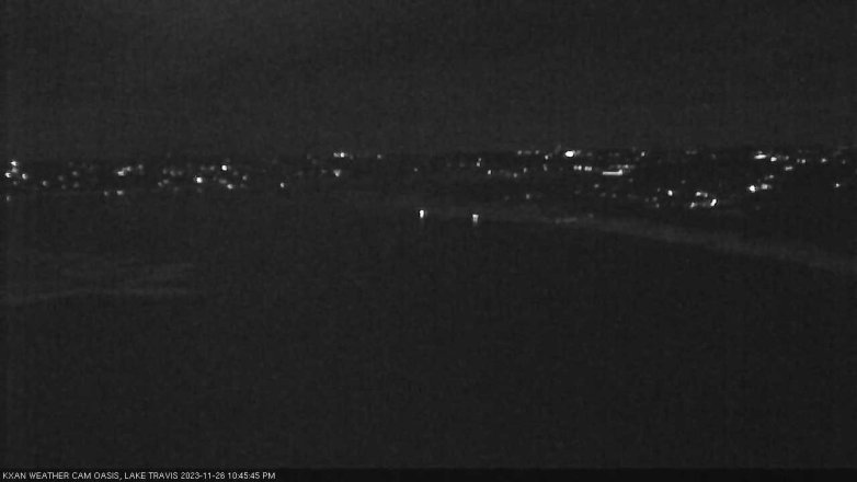 Lake Travis webcam, November 26, 2023 10:45 PM CT
