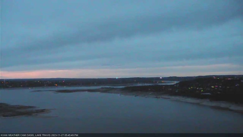 Lake Travis webcam, November 27, 2023 5:45 PM CT