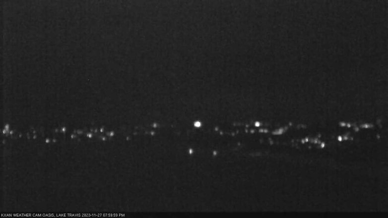 Lake Travis webcam, November 27, 2023 8:00 PM CT
