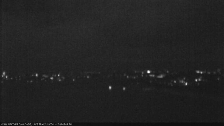 Lake Travis webcam, November 27, 2023 9:45 PM CT
