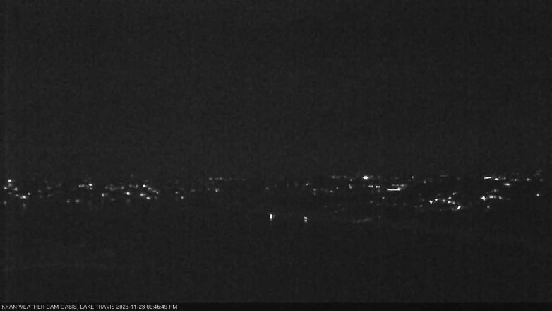 Lake Travis webcam, November 28, 2023 9:45 PM CT