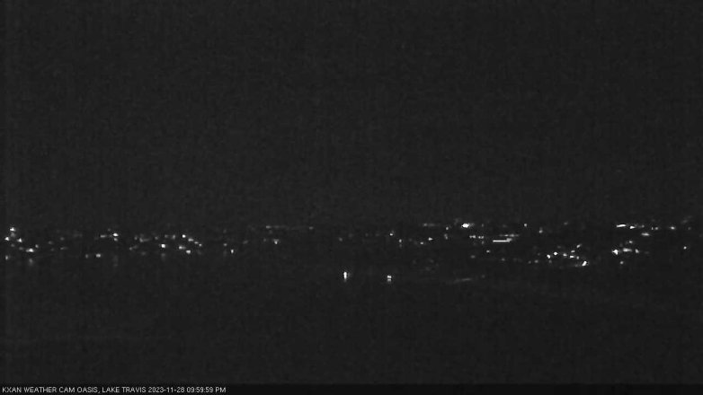 Lake Travis webcam, November 28, 2023 10:00 PM CT
