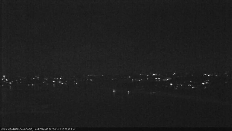 Lake Travis webcam, November 28, 2023 11:00 PM CT