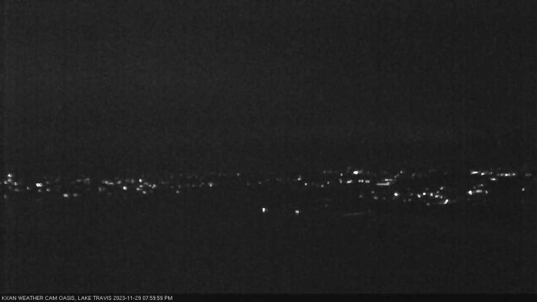 Lake Travis webcam, November 29, 2023 8:00 PM CT
