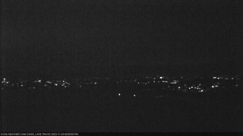 Lake Travis webcam, November 29, 2023 10:00 PM CT