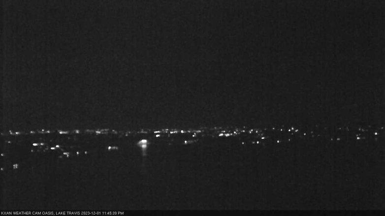 Lake Travis webcam, December 1, 2023 11:45 PM CT