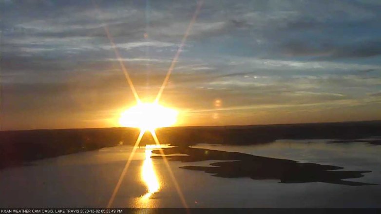 Lake Travis webcam, December 2, 2023 5:25 PM CT