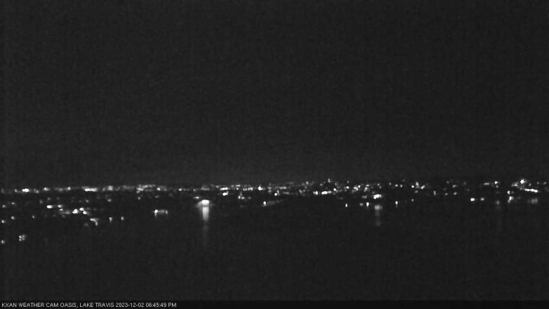 Lake Travis webcam, December 2, 2023 6:45 PM CT