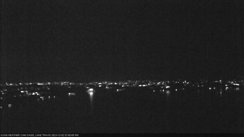 Lake Travis webcam, December 2, 2023 7:45 PM CT
