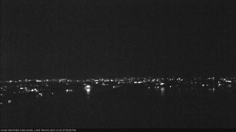 Lake Travis webcam, December 2, 2023 8:00 PM CT