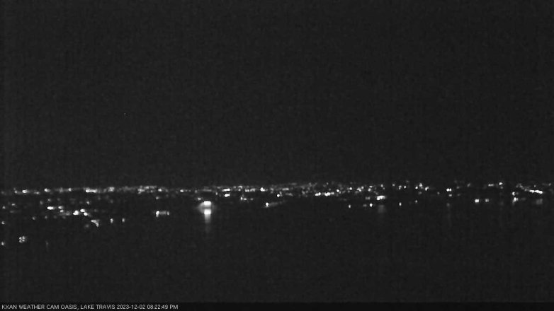 Lake Travis webcam, December 2, 2023 8:25 PM CT