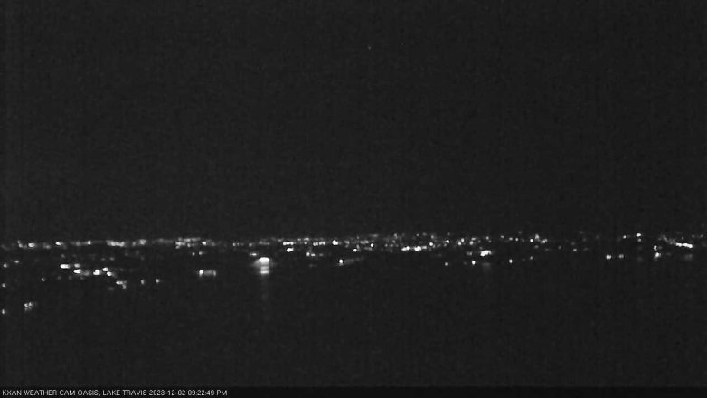 Lake Travis webcam, December 2, 2023 9:25 PM CT
