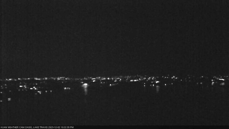 Lake Travis webcam, December 2, 2023 10:25 PM CT