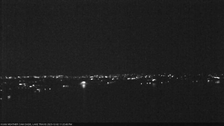 Lake Travis webcam, December 2, 2023 11:25 PM CT