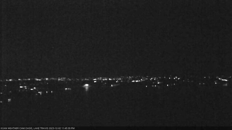 Lake Travis webcam, December 2, 2023 11:45 PM CT