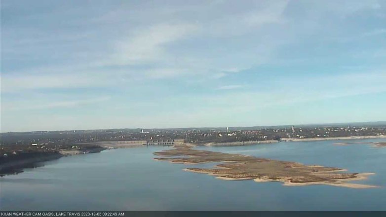 Lake Travis webcam, December 3, 2023 9:25 AM CT