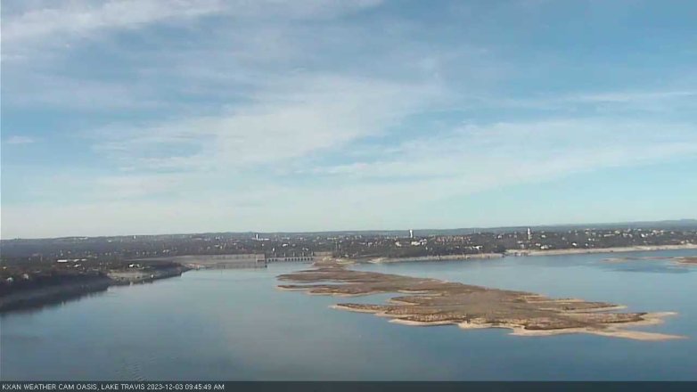 Lake Travis webcam, December 3, 2023 9:45 AM CT